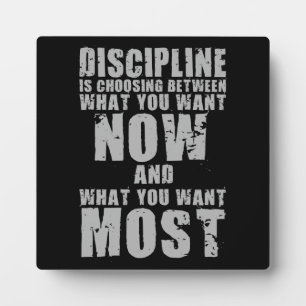 DISCIPLINE - Motivational Words Plaque