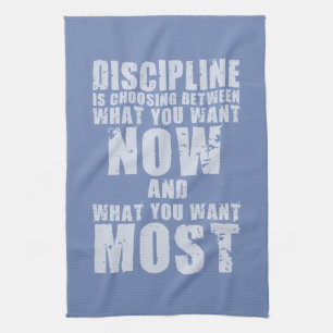 DISCIPLINE - Motivational Words Tea Towel