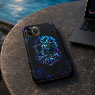 Discipline Over Hype Bitcoin Blue Brushstroke  iPhone 11 Pro Case