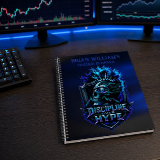 Discipline Over Hype Blue Glow Bitcoin Crypto Planner