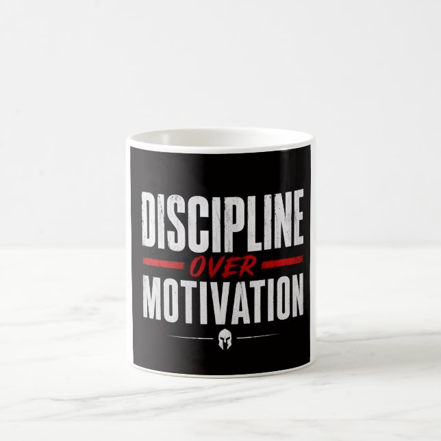 Discipline over motivation  coffee mug (Center)