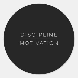 Discipline Over Motivation Consistency Workout Pro Classic Round Sticker
