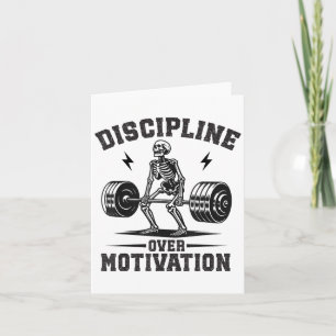 Discipline Over Motivation Gym Motivational Traini Card