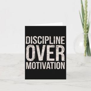 Discipline Over Motivation Gym Workout Tee Weightl Card