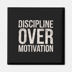 Discipline Over Motivation Gym Workout Tee Weightl Magnet