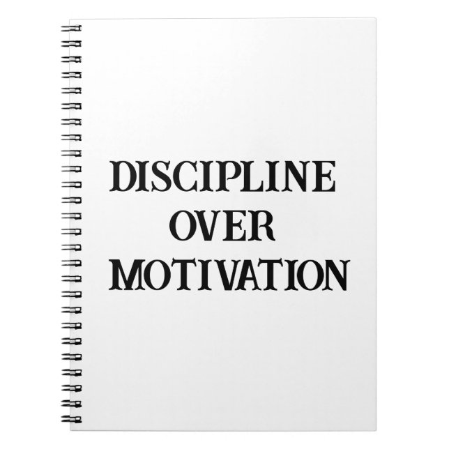 Discipline Over Motivation Notebook for Men (Front)