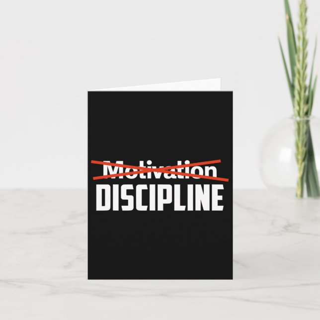 Discipline Over Motivation Sigma Grindset Resist S Card (Front)