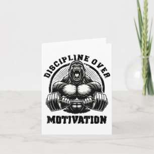 Discipline Over Motivation Weightlift Gym Quotes G Card