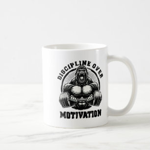 Discipline Over Motivation Weightlift Gym Quotes G Coffee Mug