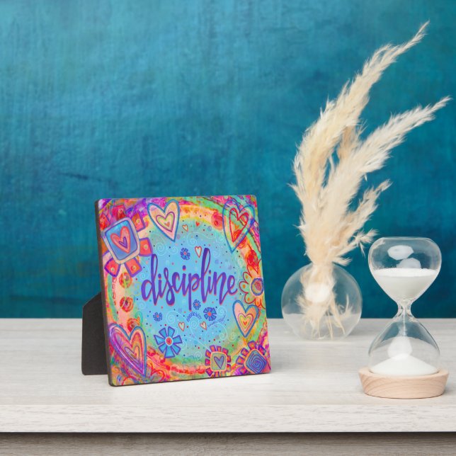 Discipline Pretty Inspirational One Word Easel Plaque (Insitu)