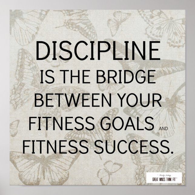 Discipline Quote for Fitness Success Poster (Front)