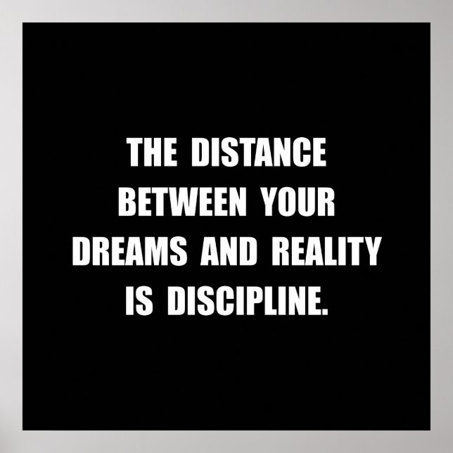Discipline Quote Poster (Front)