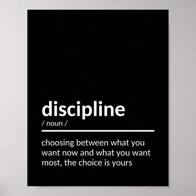 Discipline Quote Poster (Front)