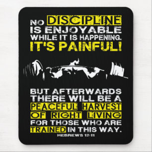 DISCIPLINE - Squat Workout Motivational Mouse Pad
