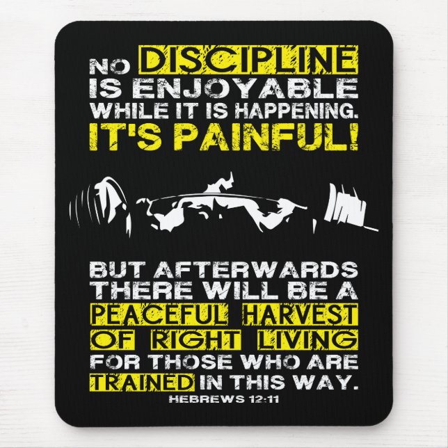 DISCIPLINE - Squat Workout Motivational Mouse Pad (Front)