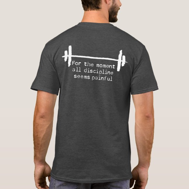 Discipline T-shirt with rough white text (Back)