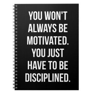Discipline vs Motivation - Inspirational Workout Notebook
