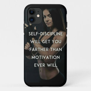 Discipline vs Motivation - Women's Gym Inspiration iPhone 11 Case