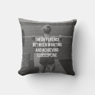 Discipline - Wanting vs Achieving, Women's Fitness Cushion
