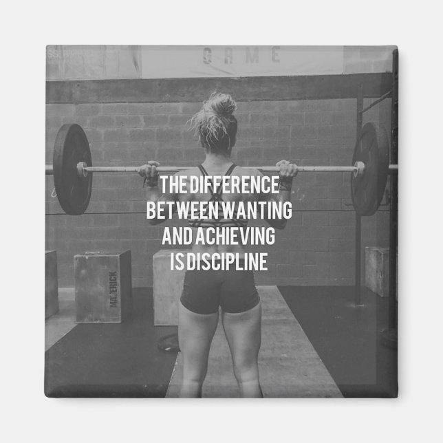 Discipline - Wanting vs Achieving, Women's Fitness Magnet (Front)
