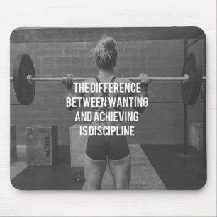 Discipline - Wanting vs Achieving, Women's Fitness Mouse Pad