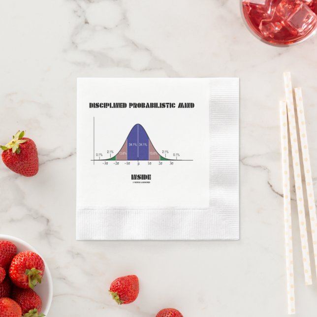 Disciplined Probabilistic Mind Inside Bell Curve Napkin (Insitu)