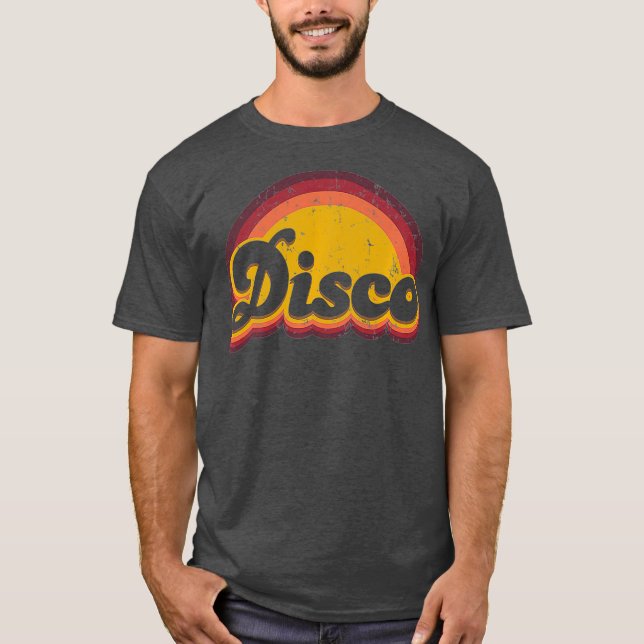 Disco 1970s Dance Hippie Design Premium T-Shirt (Front)