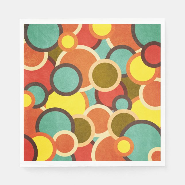 Disco 70s 60s Retro Mod Pop Culture Napkin (Front)