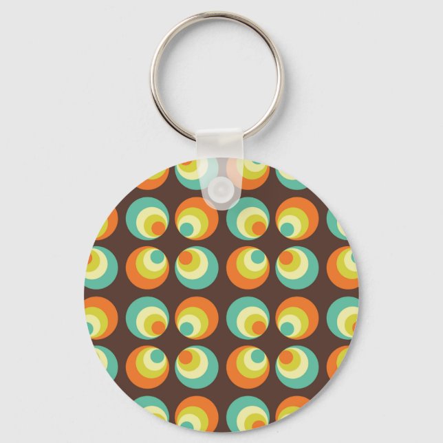 Disco 70s 60s Retro Pop Culture Key Ring (Front)