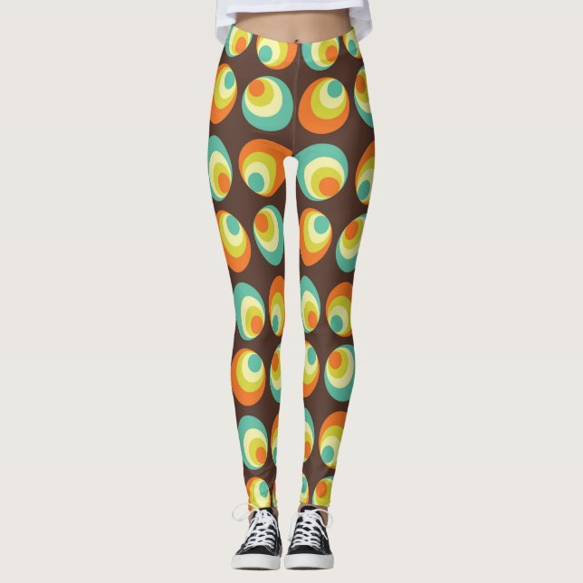 Disco 70s 60s Retro Pop Culture Leggings (Front)