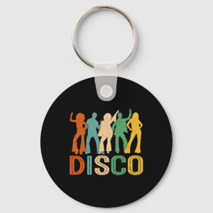 Disco 70s Disco Themed Shirt Vintage Retro Dancing Key Ring