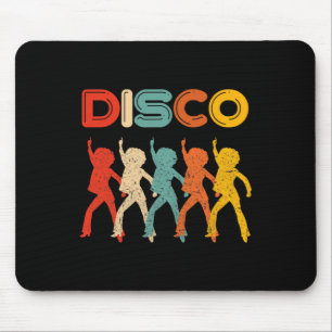 Disco 70s Disco Themed Vintage Retro Dancing Mouse Pad