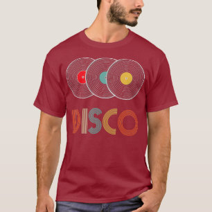 Disco 70s Music Records T Funky Vinyl Retro Tee