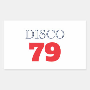 Disco 79 Pop Art Music Entertainment Retro Rectangular Sticker