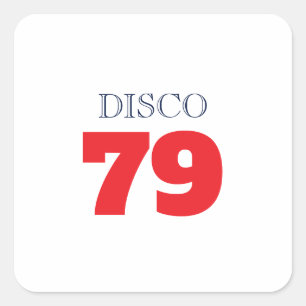 Disco 79 Pop Art Music Entertainment Retro Square Sticker