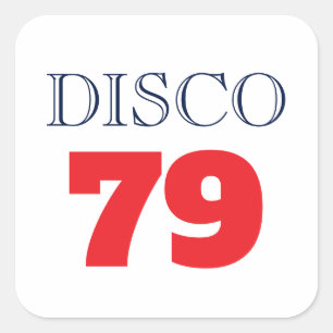 Disco 79 Pop Art Music Entertainment Retro Square Sticker