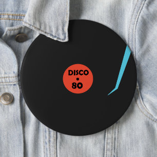 Disco 80 6 cm round badge