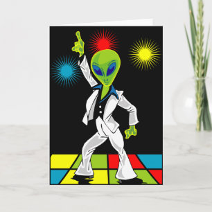 Disco Alien Card