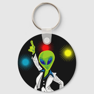 Disco Alien Key Ring