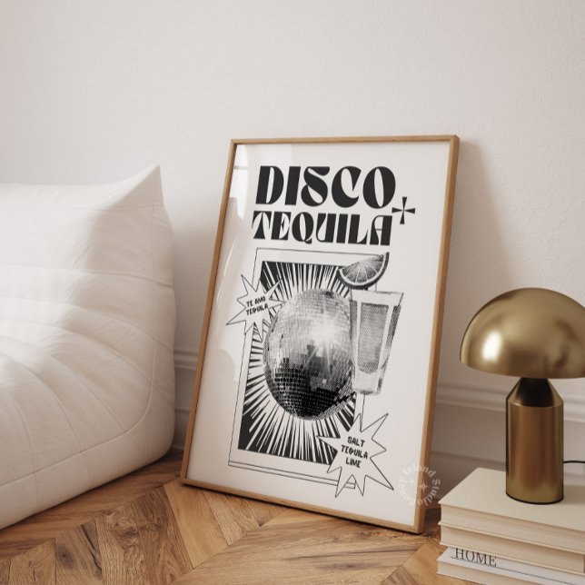 Disco and Tequila Bar Cart Poster (Disco and Tequila Bar Cart Poster)