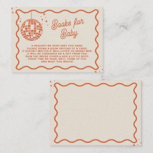 Disco Baby Groovy Baby Shower Book Request Enclosure Card