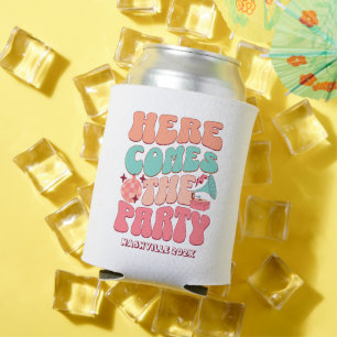 Disco Bachelorette Party Groovy Retro 80's 70's Can Cooler