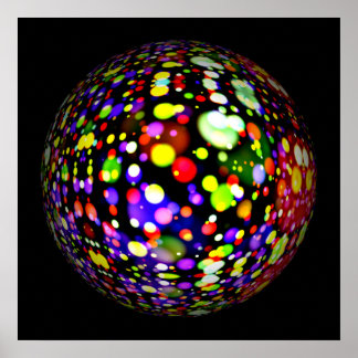 disco-ball-381907 COLORFUL BOHEK MUSIC PARTY CIRC Poster