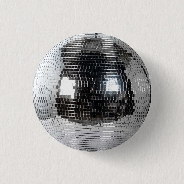 disco ball 3 cm round badge (Front)