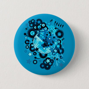 Disco_Ball 6 Cm Round Badge