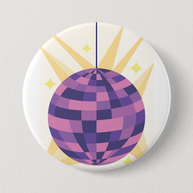 Disco Ball 7.5 Cm Round Badge (Front)