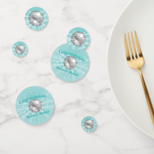 Disco Ball Baby Shower Blue Boy Confetti