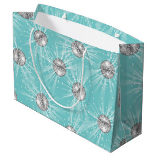 Disco Ball Baby Shower Blue Boy Large Gift Bag