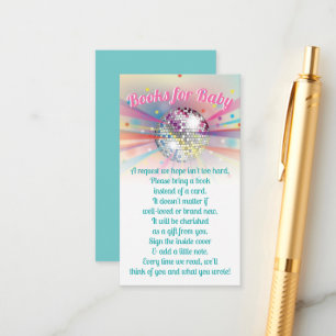 Disco Ball Baby Shower Books for Baby Cards