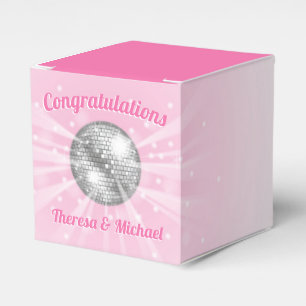 Disco Ball Baby Shower Groovy Pink Girl Favour Box